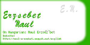 erzsebet maul business card